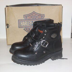 Harley Davidson Boots Women's  Faded Glory  Lace Up Black Motorcycle Size 9 1/2